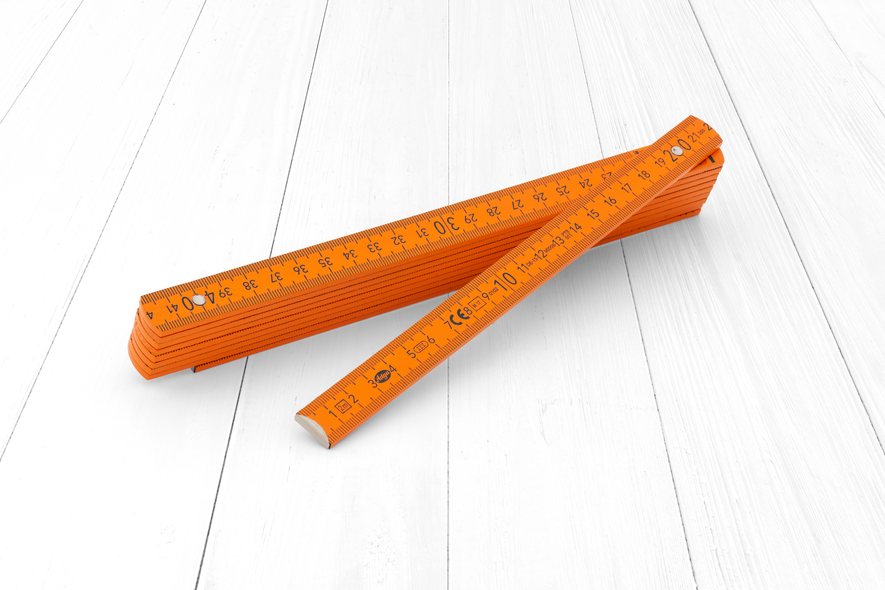 Zollstock 2m Holz orange bedruckt - schon ab 2,78 € | Zollstock Fritz