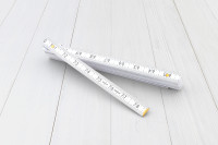 Zollstock 2m Holz weiß mit MIT ZOLL + CM Zollstock 2m Holz weiß mit MIT ZOLL + CM