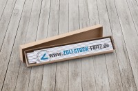 Zollstock 2m mit Geschenkverpackung hellbraun Zollstock 2m mit Geschenkverpackung hellbraun