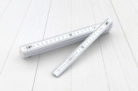 Zollstock BAUER 2m Holz weiß mit 90° Rastung Zollstock BAUER 2m Holz weiß mit 90° Rastung