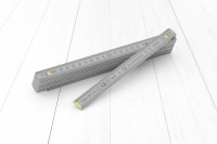 Zollstock 2m Holz grau Zollstock 2m Holz grau